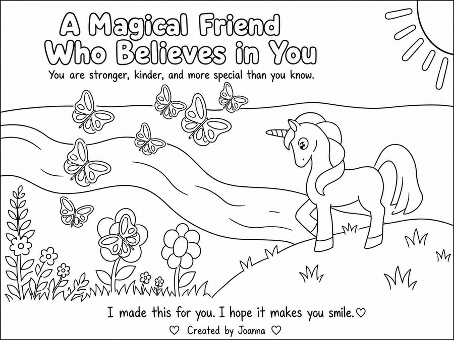 Coloring page: A magical friend